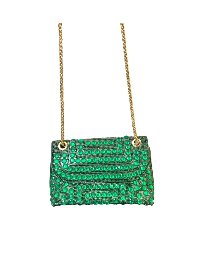 Harsha's Glam Clutches Slim Rhinestone Sling Clutch