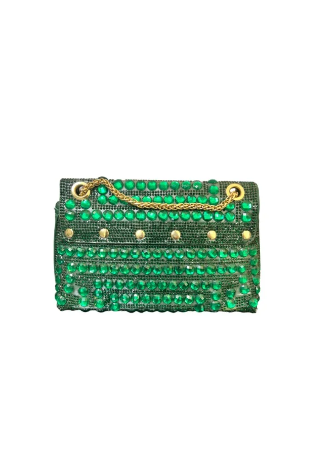 Harsha's Glam Clutches Slim Rhinestone Sling Clutch