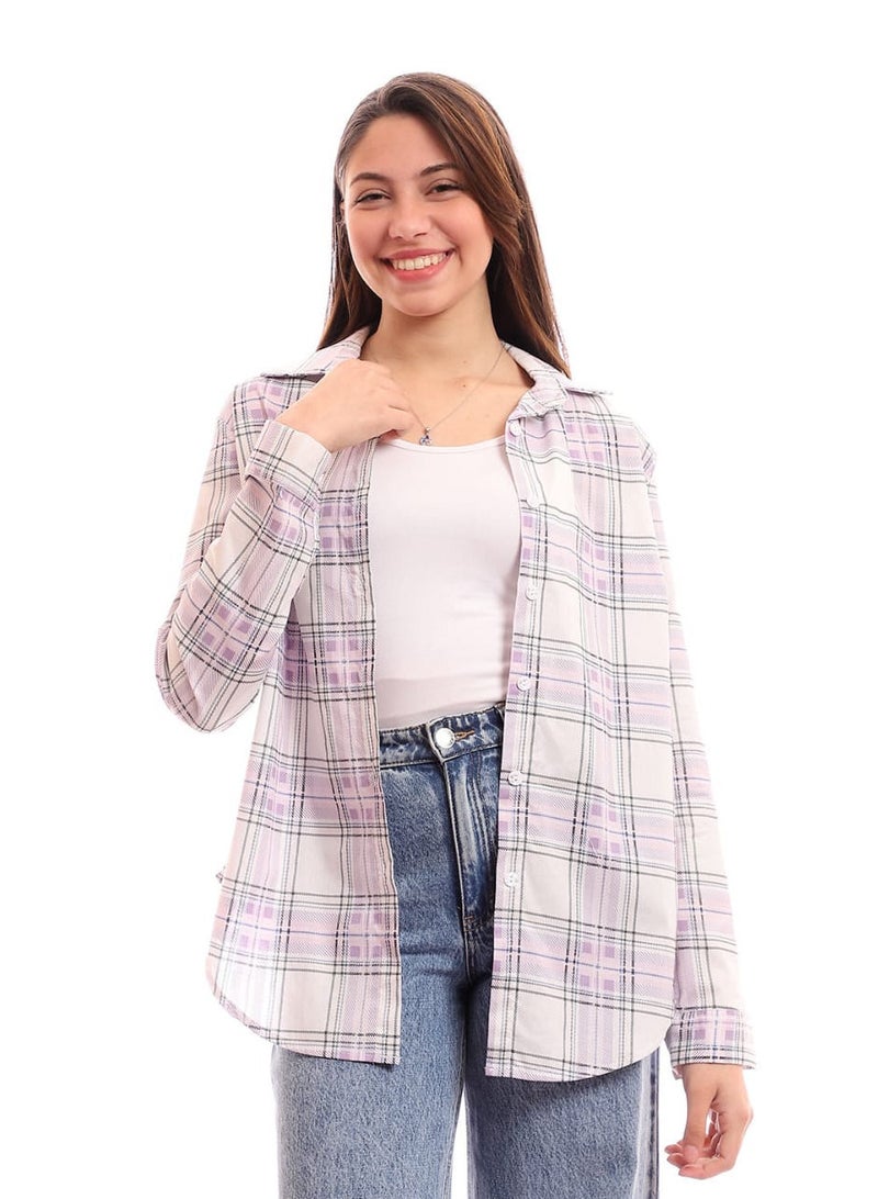 Puritopia Mauve Karoh Casual Shirt 