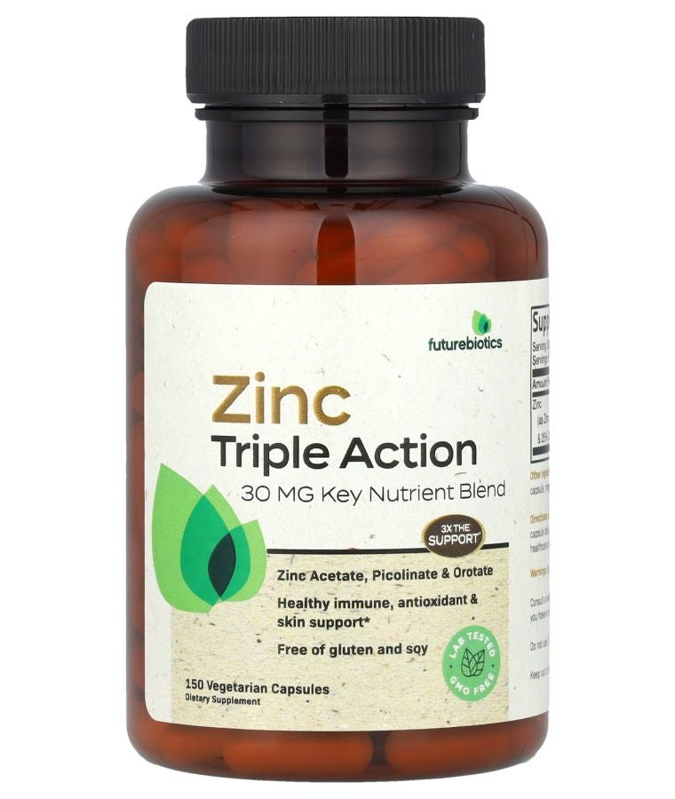 Futurebiotics Zinc Triple Action 30 mg 150 Vegetarian Capsules