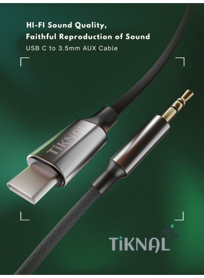 TiKNAL Hi-Fi USB-C to 3.5mm AUX Audio Cable, Type-C to Headphone Jack Adapter Cable, Compatible with USB-C Smartphones, Tablets, and Laptops - Image 5