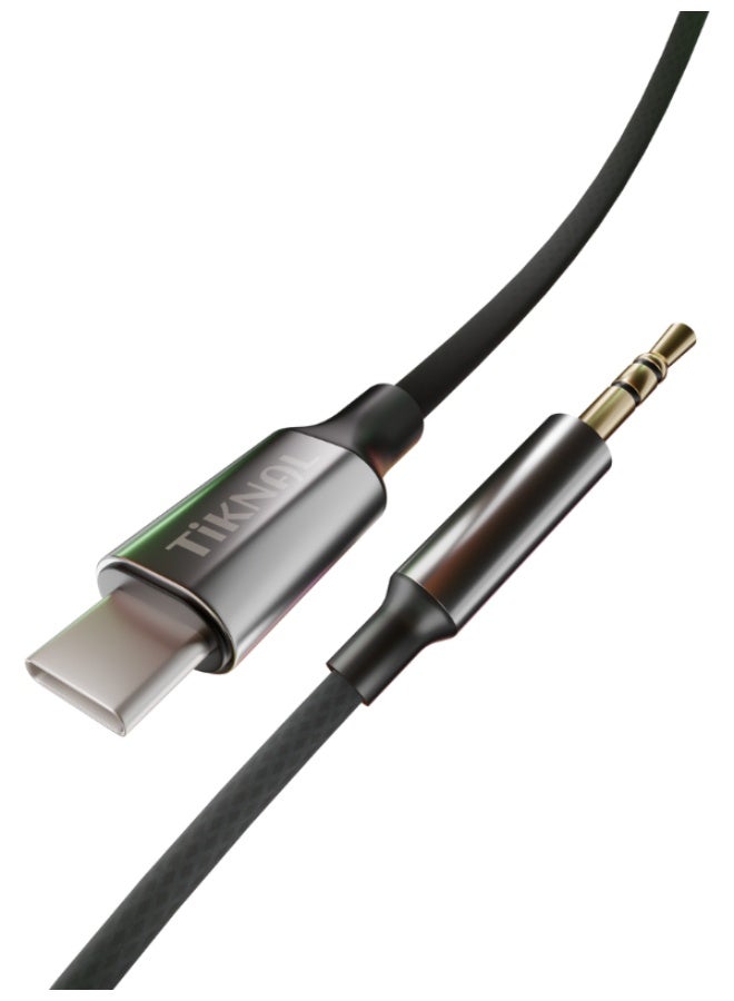 TiKNAL Hi-Fi USB-C to 3.5mm AUX Audio Cable, Type-C to Headphone Jack Adapter Cable, Compatible with USB-C Smartphones, Tablets, and Laptops - Image 1