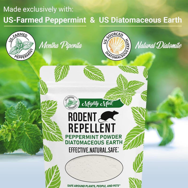 Mighty Mint Rodent Repellent, Diatomaceous Earth Peppermint Pest Powder, 1 lb - Image 4
