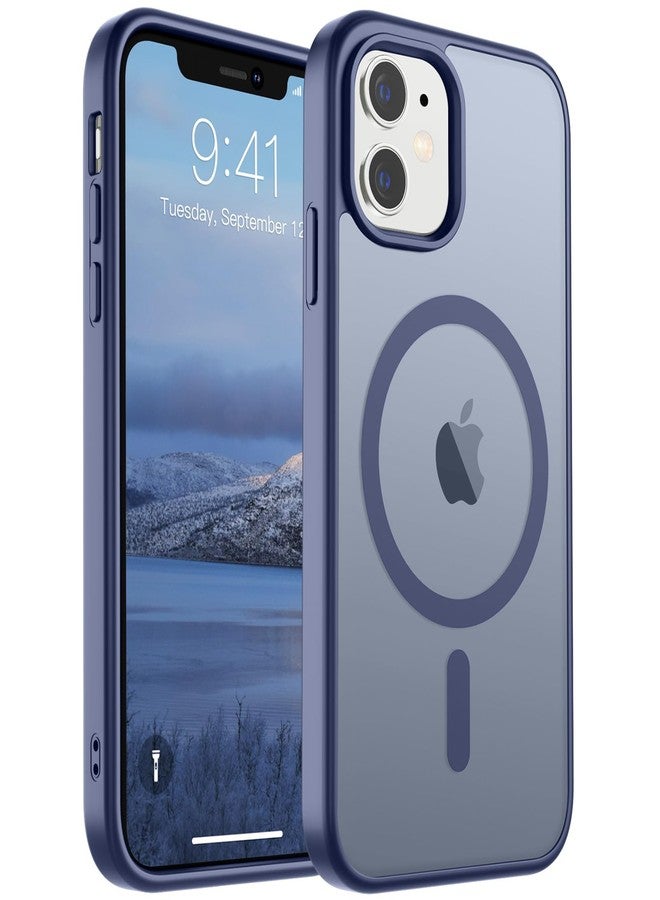 استلق جراب هاتف مغناطيسي من SUPFINE لهاتف iPhone 11 (متوافق مع MagSafe) (حماية من السقوط بمعايير عسكرية) جراب هاتف شفاف غير لامع مقاوم للصدمات، رمادي لافندر - Image 1