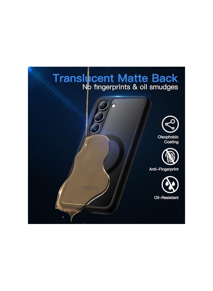 JETech Magnetic Case for Samsung Galaxy S23+ / S23 Plus 5G 6.6-Inch, Compatible with MagSafe, Translucent Matte Back Shockproof Phone Cover (Black) - Image 3