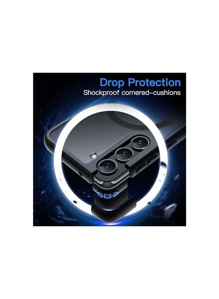 JETech Magnetic Case for Samsung Galaxy S23+ / S23 Plus 5G 6.6-Inch, Compatible with MagSafe, Translucent Matte Back Shockproof Phone Cover (Black) - Image 5