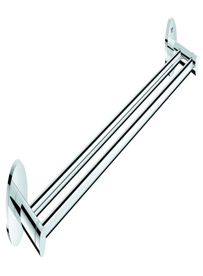 جروهي حامل مناشف مزدوج من GROHE 40802001 Essentials، مطلي بالكروم