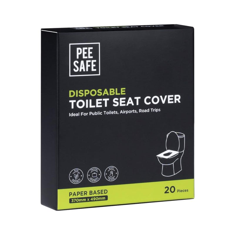 Pee Safe Disposable Toilet Seat Covers | Protects Against Germs | Reduces The Risk Of UTI | For Public Toilets | Travel-Friendly | Environment Friendly | Pack Of 20 - Image 1