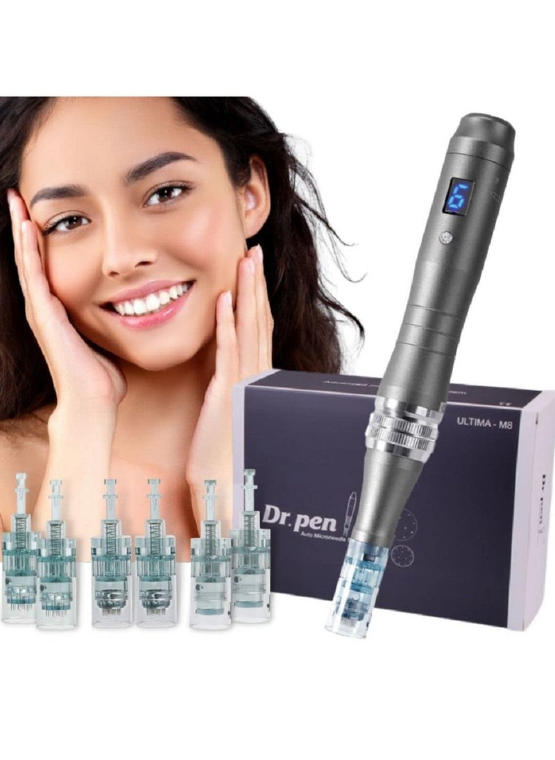 Dr.pen Wireless Dr.pen Ultima M8 Microneedling Pen with 6Pcs 16Pin Needle Cartridges Derma Pen Beauty Skin Care Kit MTS Machine  - Image 1