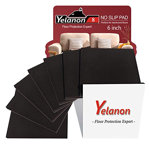 Yelanon Non Slip Furniture Pads -8pcs 6" Grippers Hardwood Floors, Non Skid for Furniture Legs,Self Adhesive Rubber Furniture Feet, Anti Slide Furniture Floors Protectors for Keep Couch Stoppers - Image 1