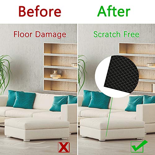 Yelanon Non Slip Furniture Pads -8pcs 6" Grippers Hardwood Floors, Non Skid for Furniture Legs,Self Adhesive Rubber Furniture Feet, Anti Slide Furniture Floors Protectors for Keep Couch Stoppers - Image 5