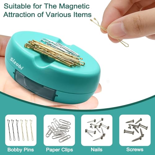 Sizobi Magnetic Pin Holder with 100 Pcs Ball Head Straight Pins, Magnetic Pin Cushions for Sewing, Sewing Supplies, Needle Magnetic Quilting Pins Holder Organizer, Bobby Pin Holder, Paper Clip Holder - Image 4