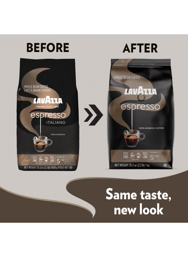 Lavazza Lavazza Espresso Italiano Whole Bean Coffee Blend, Medium Roast, 2.2 Pound Bag (Packaging May Vary) Premium Quality Arabic  - Image 3
