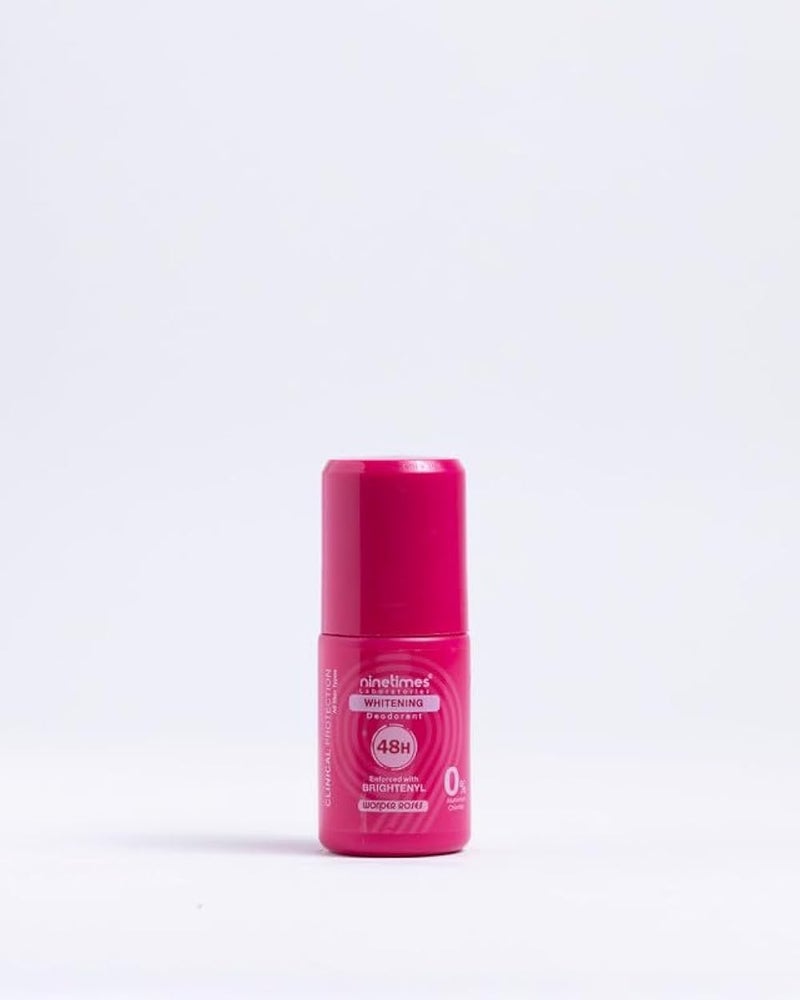 Ninetimes Wonder Roses Roll-On Deodorant, 50ml â€“ 48H Odor Protection, Whitening, Double Hydration & Hair Growth Reduction - Image 1