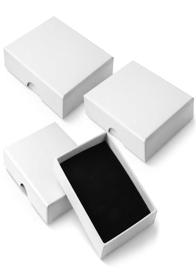 cobee 3 Pack Square Jewelry Boxes, Lids Necklace Boxes, Bracelet Earring Necklace Gift Box for Jewelry Gift Small Pendant Storage Case(white) - Image 1