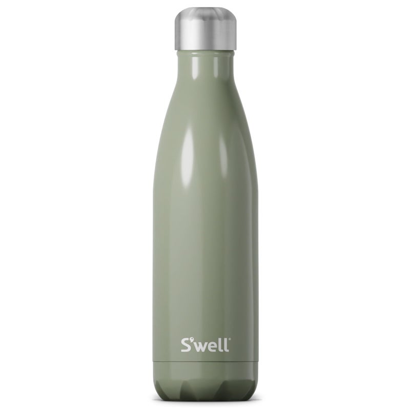 S'well Swell Stainless Steel Water Bottle 17oz Mountain Sage Triple Layered Vacuum Insulated Containers Keeps Drinks Cold for 36 Hours and Hot for 18 BPA Free Perfect for On the Go