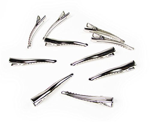 Q-YO DIY Hair Clips Kit, Alligator Clips, French Barrette Clips, Snap clips (100pc 1.75"(45mm) Skinny Single Prong Alligator Hair Clips W/Teeth) - Image 2