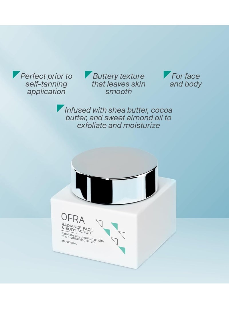 OFRA Radiance Face and Body Scrub | Exfoliating Body Scrubber and Moisturizer for Smooth Skin | Soft Scrub that Gently Buffs Away Dead Skin Cells | Deep Cleansing & Formula for Face and Body | 2.2oz/60ml  - Image 4