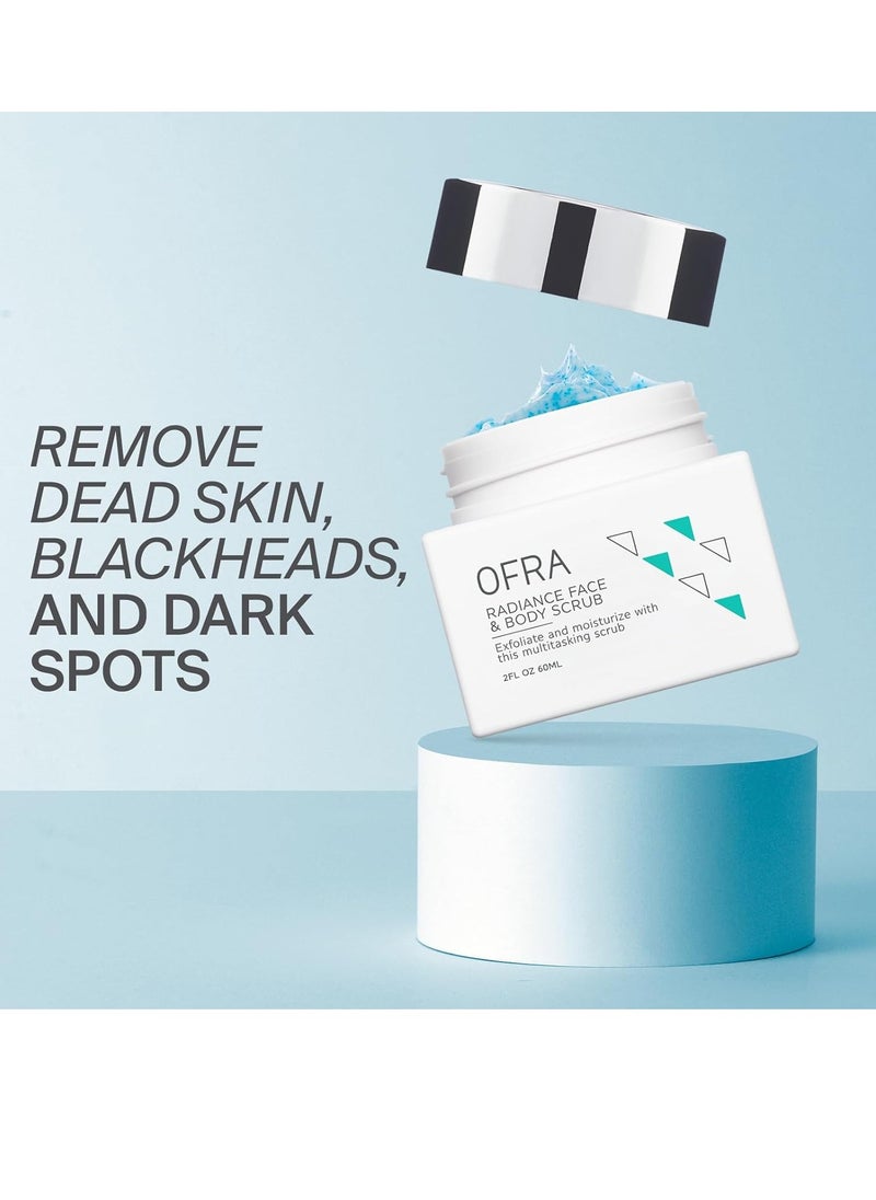 OFRA Radiance Face and Body Scrub | Exfoliating Body Scrubber and Moisturizer for Smooth Skin | Soft Scrub that Gently Buffs Away Dead Skin Cells | Deep Cleansing & Formula for Face and Body | 2.2oz/60ml  - Image 3