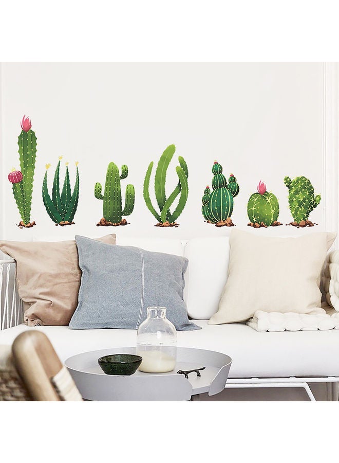 NIBEMINENT Cactus Plant Wallpaper For Home Green/Pink - Image 2