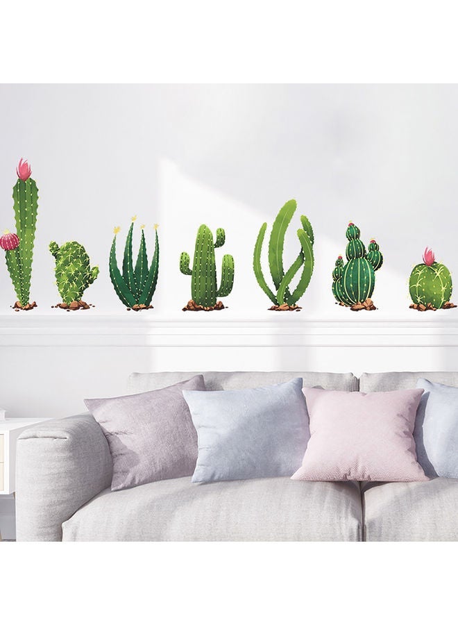 NIBEMINENT Cactus Plant Wallpaper For Home Green/Pink - Image 5