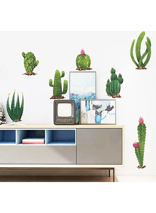 NIBEMINENT Cactus Plant Wallpaper For Home Green/Pink - Image 4