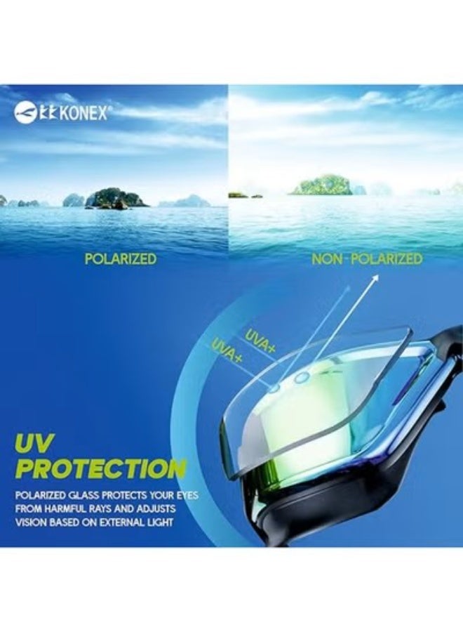 KONEX Swimming Combo Set – Silicone Swimming Cap + Anti-Fog UV Protection Goggles with Ear Plugs & Nose Clip | Waterproof, Non-Slip, Universal Fit for Men, Women & Kids (Black Cap + Mercury Goggles) - Image 4