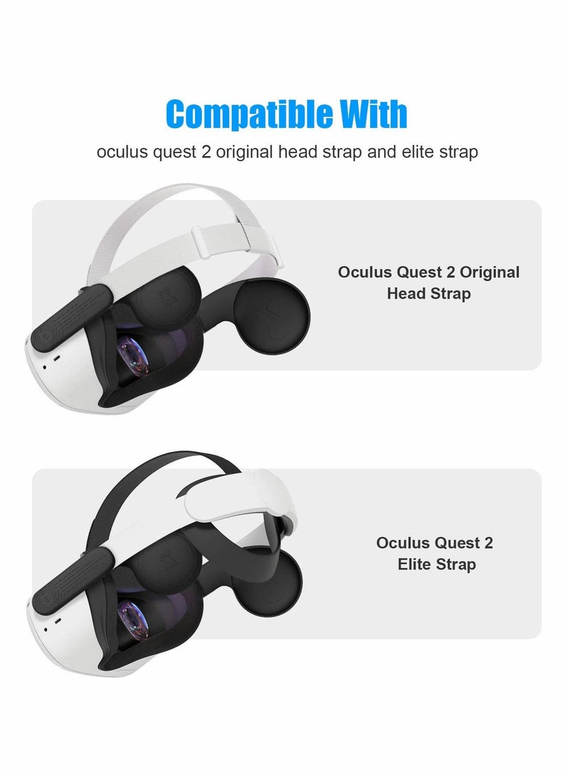 Silicone Earmuffs for Oculus Quest 2 VR Enhance Headphone Sound Compatible with Quest 2 Accessories Headphone Extensions (Black, 1 Pair)  - Image 4