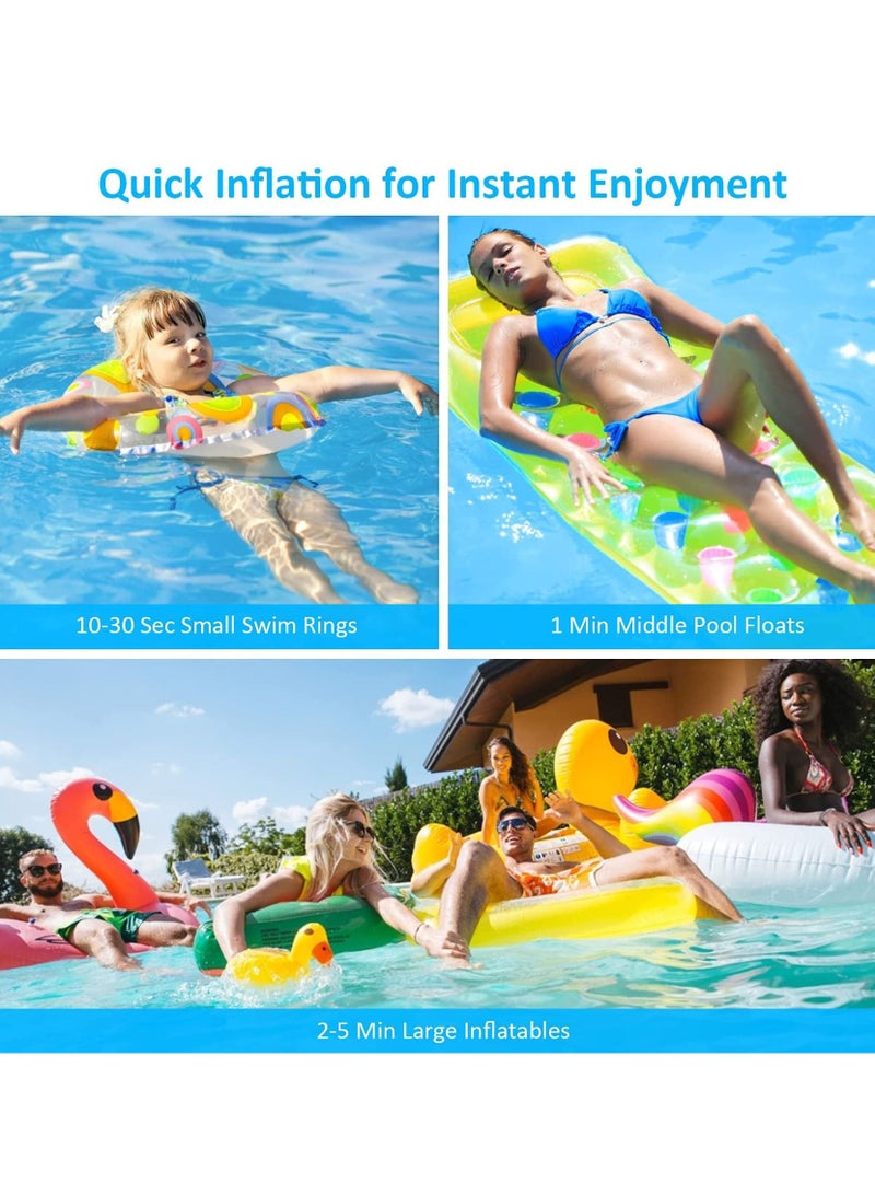 Electric Air Pump Air Mattress 2 In 1 Quick Inflate Deflate, Air Pump Electric Air Mattress Pump With 3 Air Nozzles, Portable Air Pump For Mattress Sofa Pool Paddling Pool Dinghy  - Image 4