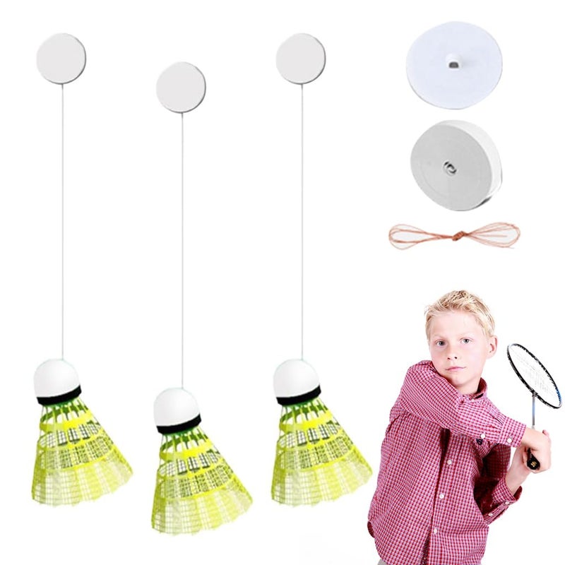 Proberos جهاز تدريب كرة الريشة الداخلي للأطفال، مع 3 كرات و 40 حبل بديل للتدريب ذاتي اللصق، معدات ممارسة محمولة - بدون مضرب - Image 1