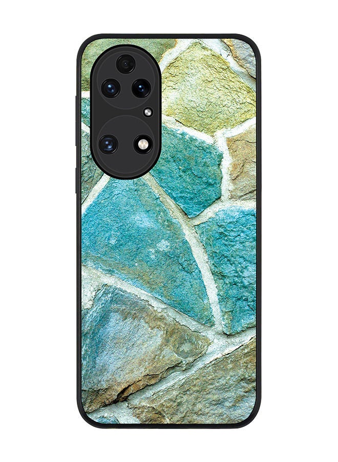 Stylizedd Rugged Black edge case for Huawei P50 Slim fit Soft Case Flexible Rubber Edges Anti Drop TPU Gel Thin Cover - Aqya Stones - Image 1