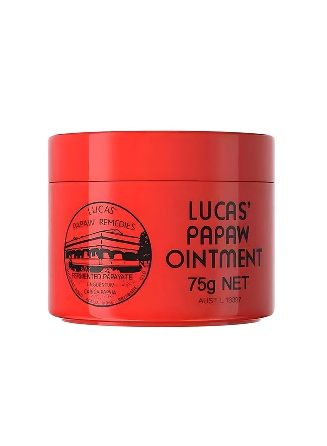 Lucas‘s Papaw Ointment，Rich In Papaw and Avocado Extracts, Improve Dry Skin, Prevent Dryness and Peeling, Multi-Purpose Balm For Hydrating Lip/Skin/Cuticles/Nails/Beauty Finishing 75g