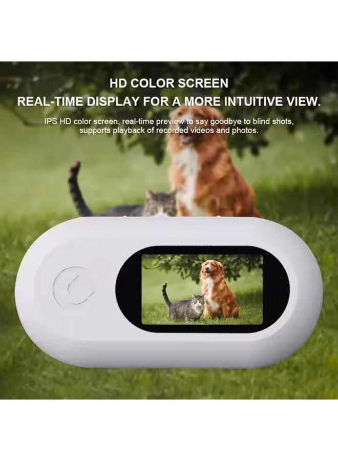 Eworld 1080P HD Portable Magnetic Thumb Camera – Mini Sports Camera for Outdoor Cycling, Pets (Dog & Cat), Running, with Collar, 200min Battery, Supports 128GB SD Card (White) - Image 5