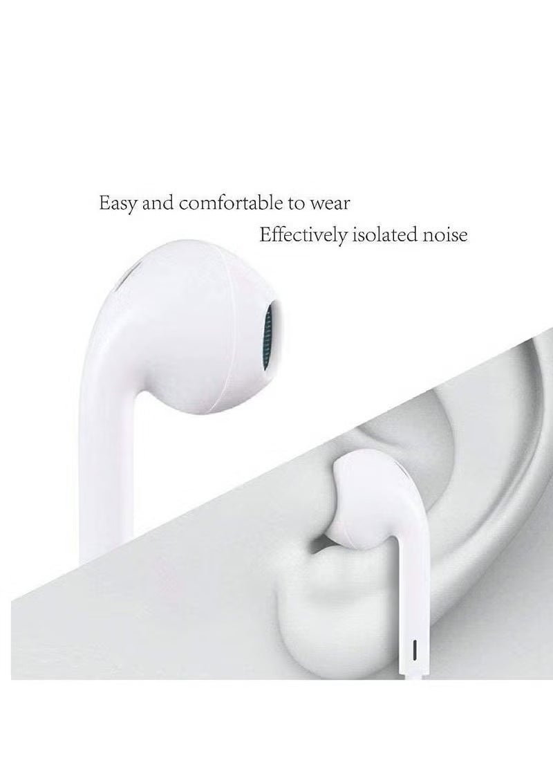 Generic - White Lightning Wired Earphones for iPhone 7/8 Plus/X/XS/XR/11/12 Pro Max | In-Ear Headphones with Built-in Mic & Remote | Noise-Isolating, High-Definition Sound | Tangle-Free, Plug & Play Lightning Connector for iOS Devices - Image 1