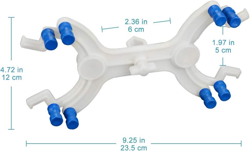 stonylab Plastic Double Burette Clamp, Adjustable Double Burette Clamp Buret Clamp Butterfly Style Spring Loaded Lab Accessory for Laboratory - Image 2