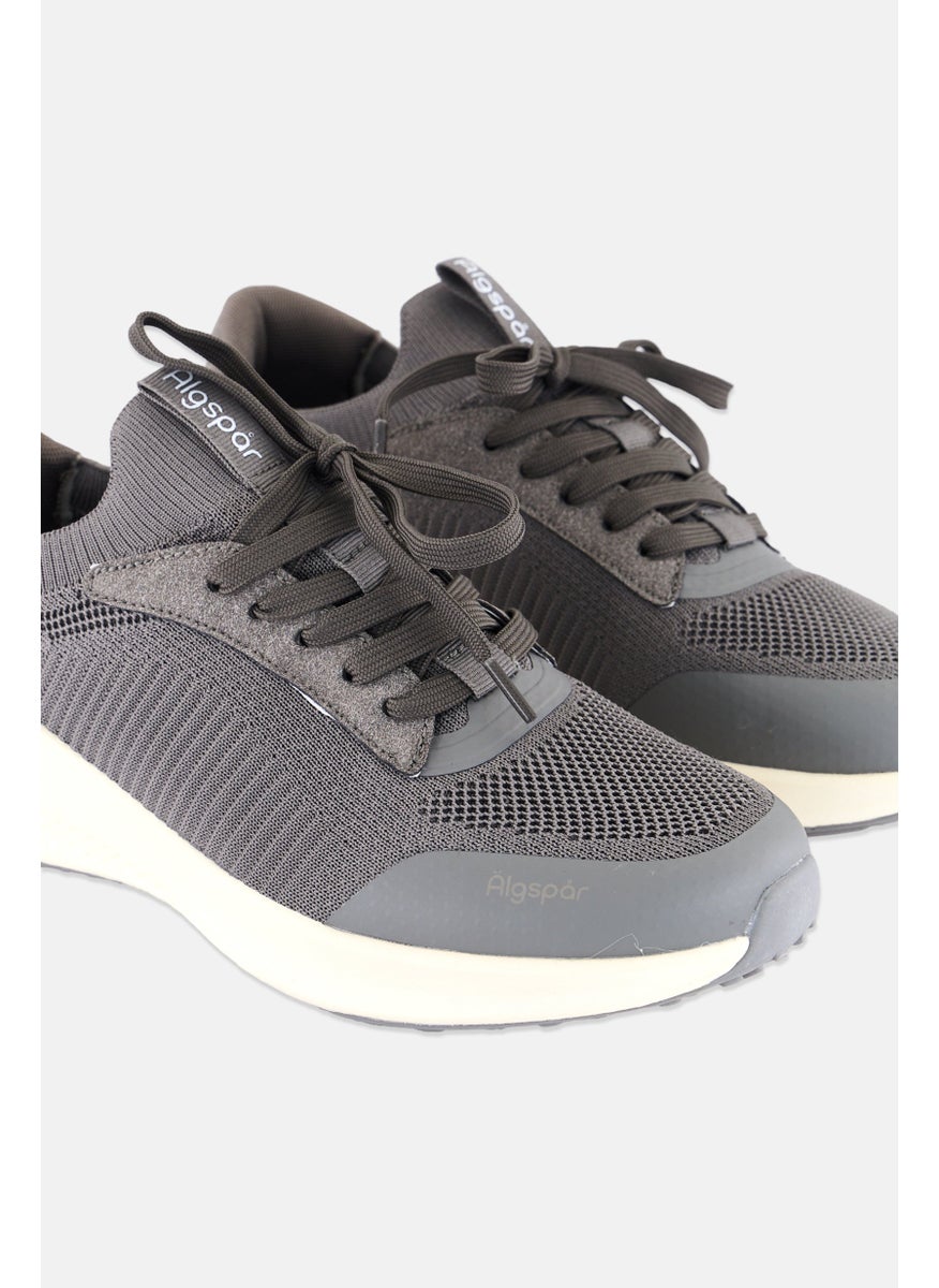 Algspar Men Lace Up Sneakers Shoes, Grey  - Image 3
