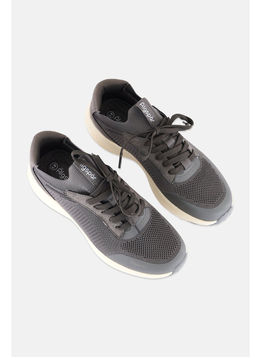 Algspar Men Lace Up Sneakers Shoes, Grey  - Image 4