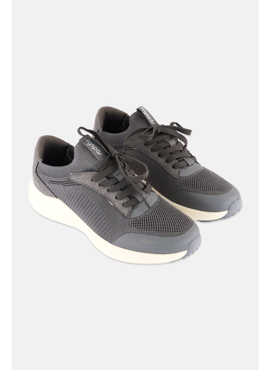 Algspar Men Lace Up Sneakers Shoes, Grey  - Image 1