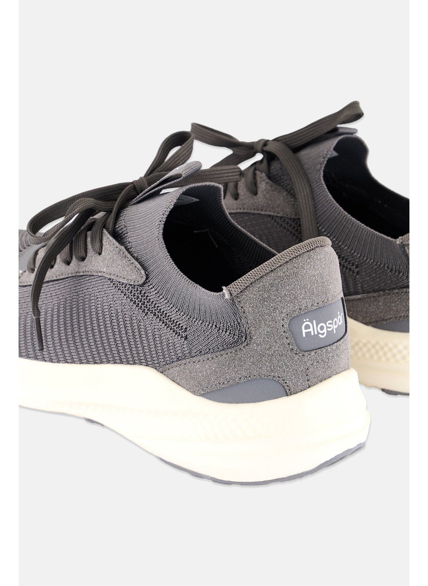 Algspar Men Lace Up Sneakers Shoes, Grey  - Image 2