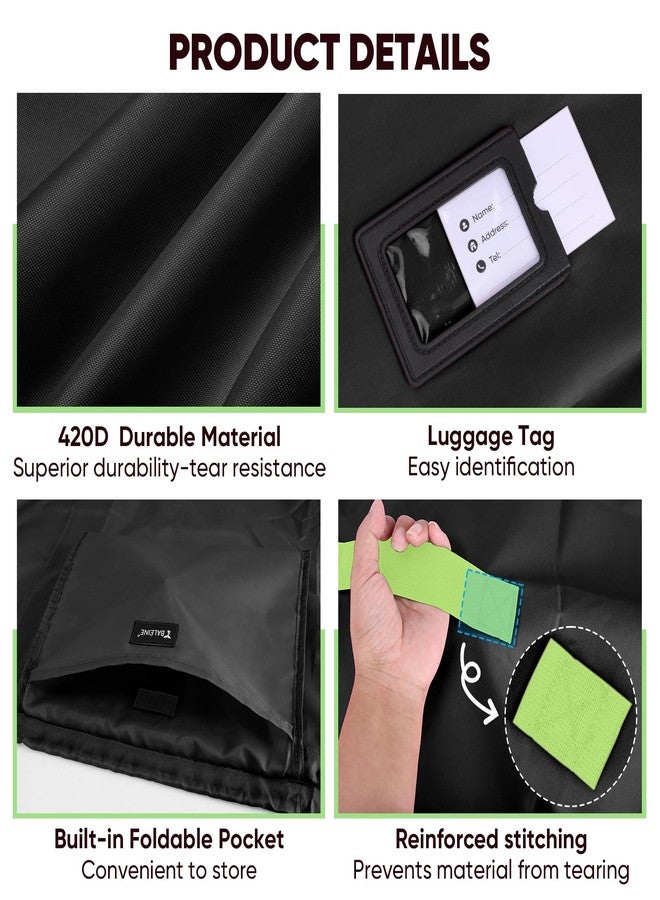 BALEINE Car Seat Travel Bag for Airplane, Water-Resistant Car Seat Bags for Air Travel, Foldable Cover with 3 Handles, Fits Toddler Carseat, Convertible and Booster Seats (Black) - Image 5