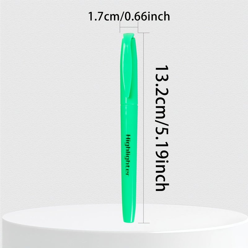 6 Pack Highlighter Pens Chisel Tips Quick Dry Fade Resistant Portable Clip Fluorescent Colors Back To School - Image 4