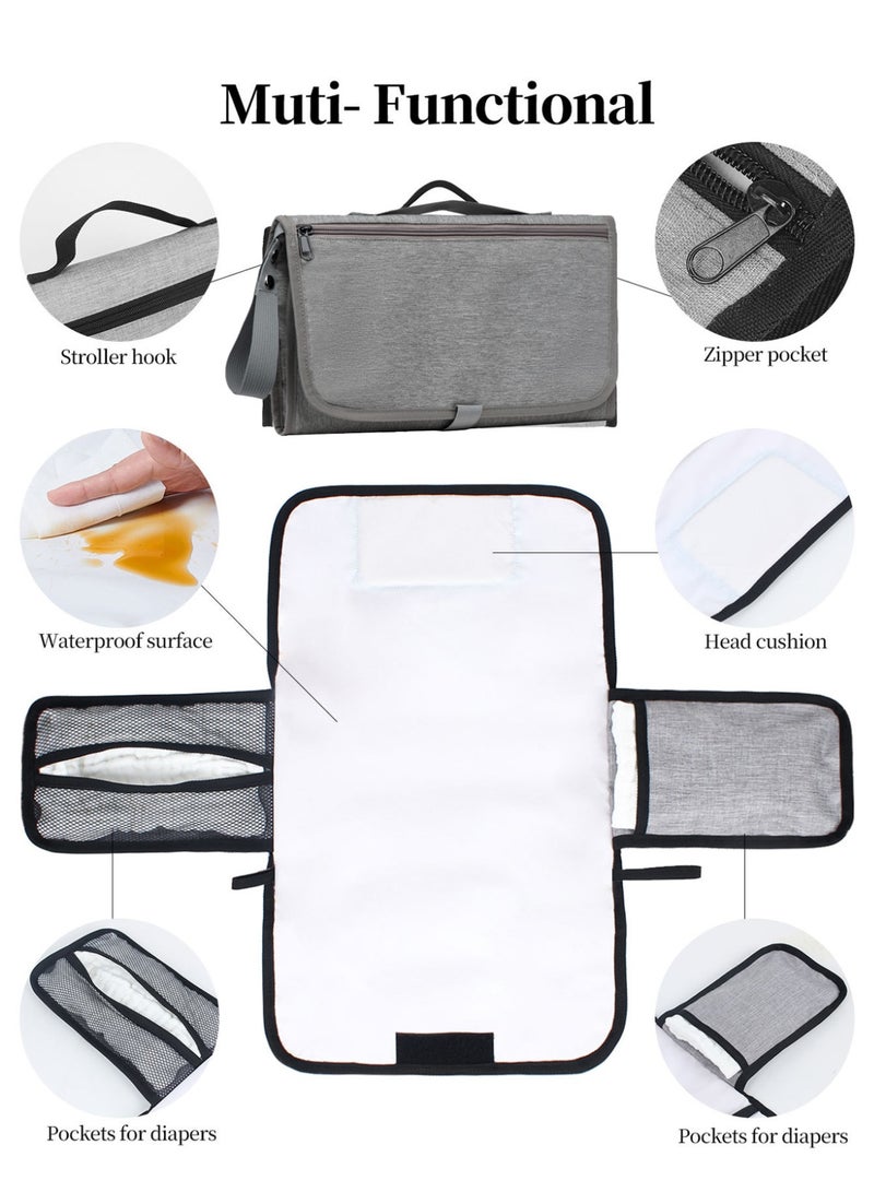 Portable Diaper Changing Pad Waterproof Foldable Lightweight Travel Mat for Newborns  - Image 2