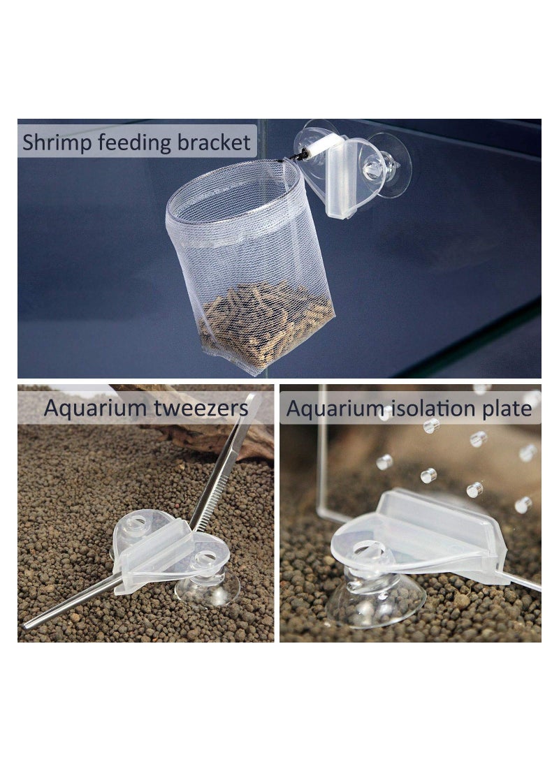 XiuWoo Aquarium Divider Clip, with Sucker Fish Tank Suction Cup Holder Sheet for Aquarium, Heart Shaped Clear Plastic Isolation White (6 Pack) - Image 2