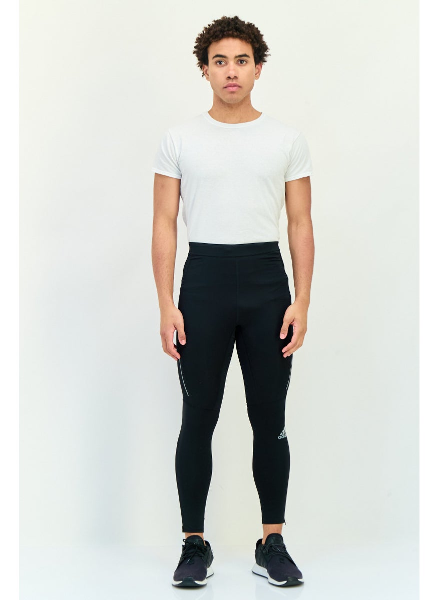 Adidas Men Tight Fit Running Sweatpants, Black  - Image 3