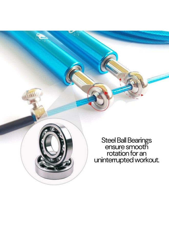 Burnlab Metallic Handle Skipping Rope (Blue) - Image 3