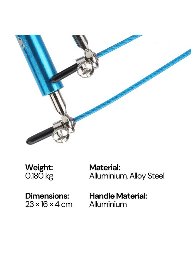 Burnlab Metallic Handle Skipping Rope (Blue) - Image 2