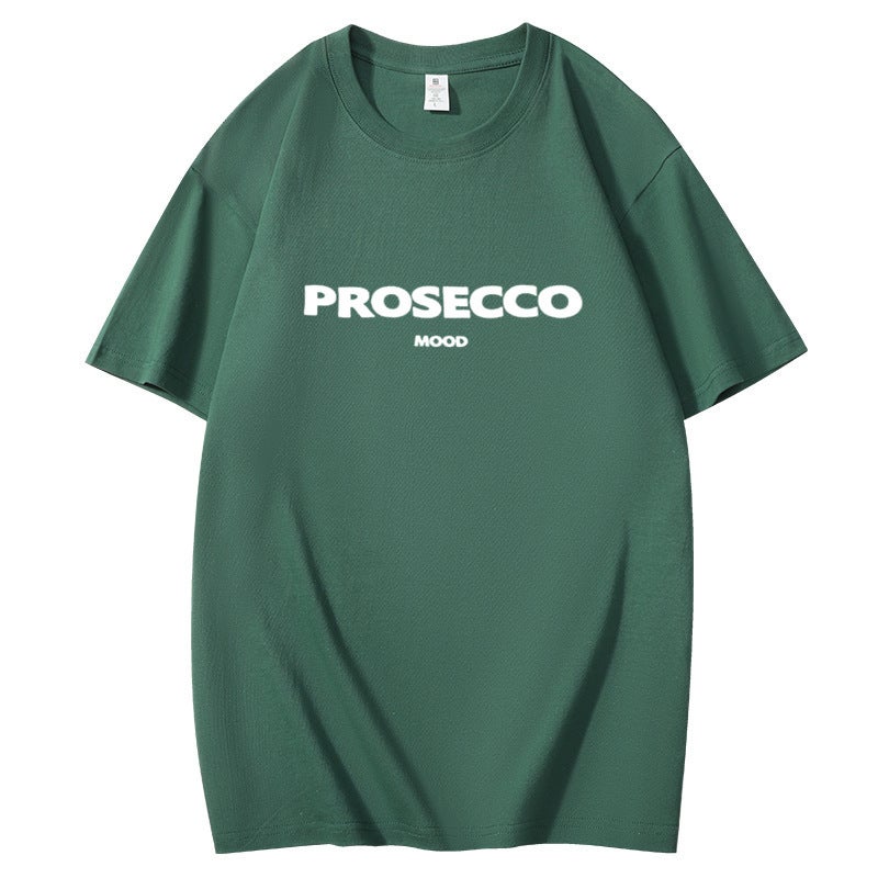 2024 Selling American Letter Printed T-Shirt 220G Women'S Pure Cotton Round Neck Loose Short-Sleeved Top - Image 5