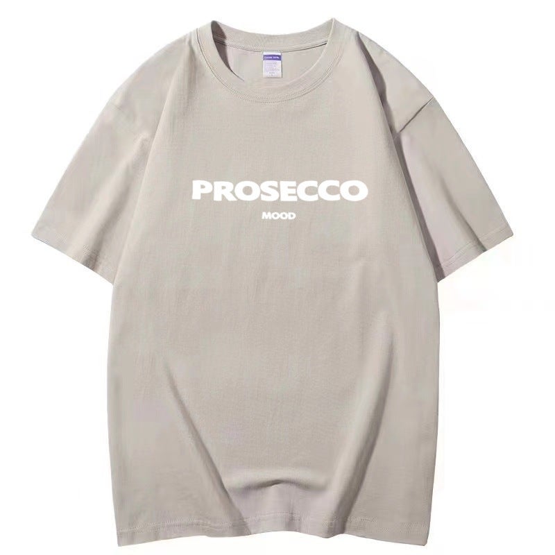 2024 Selling American Letter Printed T-Shirt 220G Women'S Pure Cotton Round Neck Loose Short-Sleeved Top - Image 4