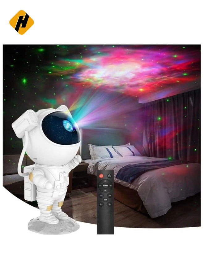 HuHa Kids Star Projector Night Light Ksera Astronaut LED Projection Lamp for Bedroom, Starry Night Light Projector with Timer, Remote Control and 360°Adjustable Head Angle  - Image 1