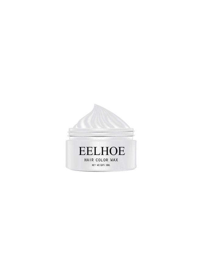 EELHOE Temporary Hair Wax Grandma Gray Colorful Hair Wax Hair Mud Color Disposable Easy Color - Image 1